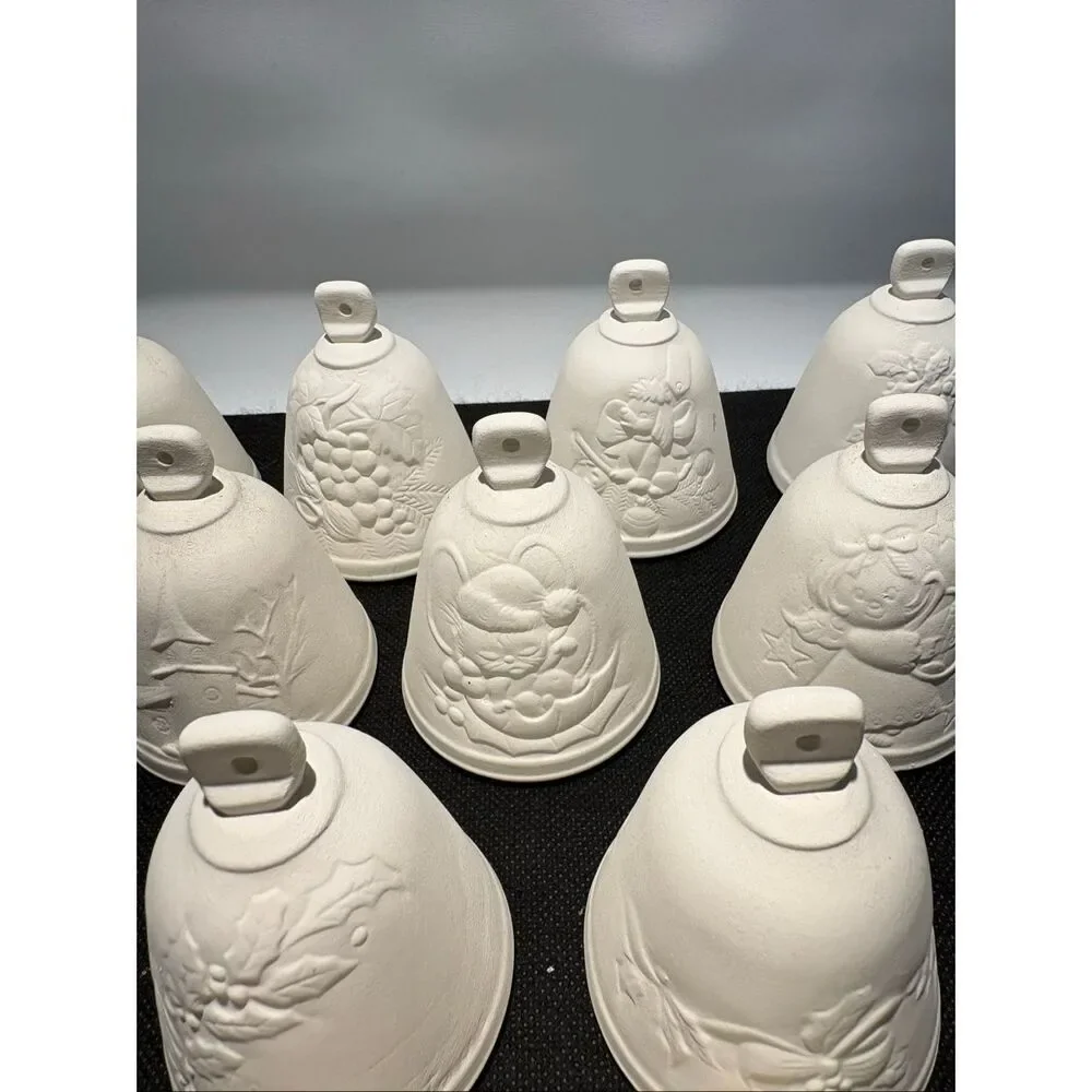 Finished and unfinished bell ornaments